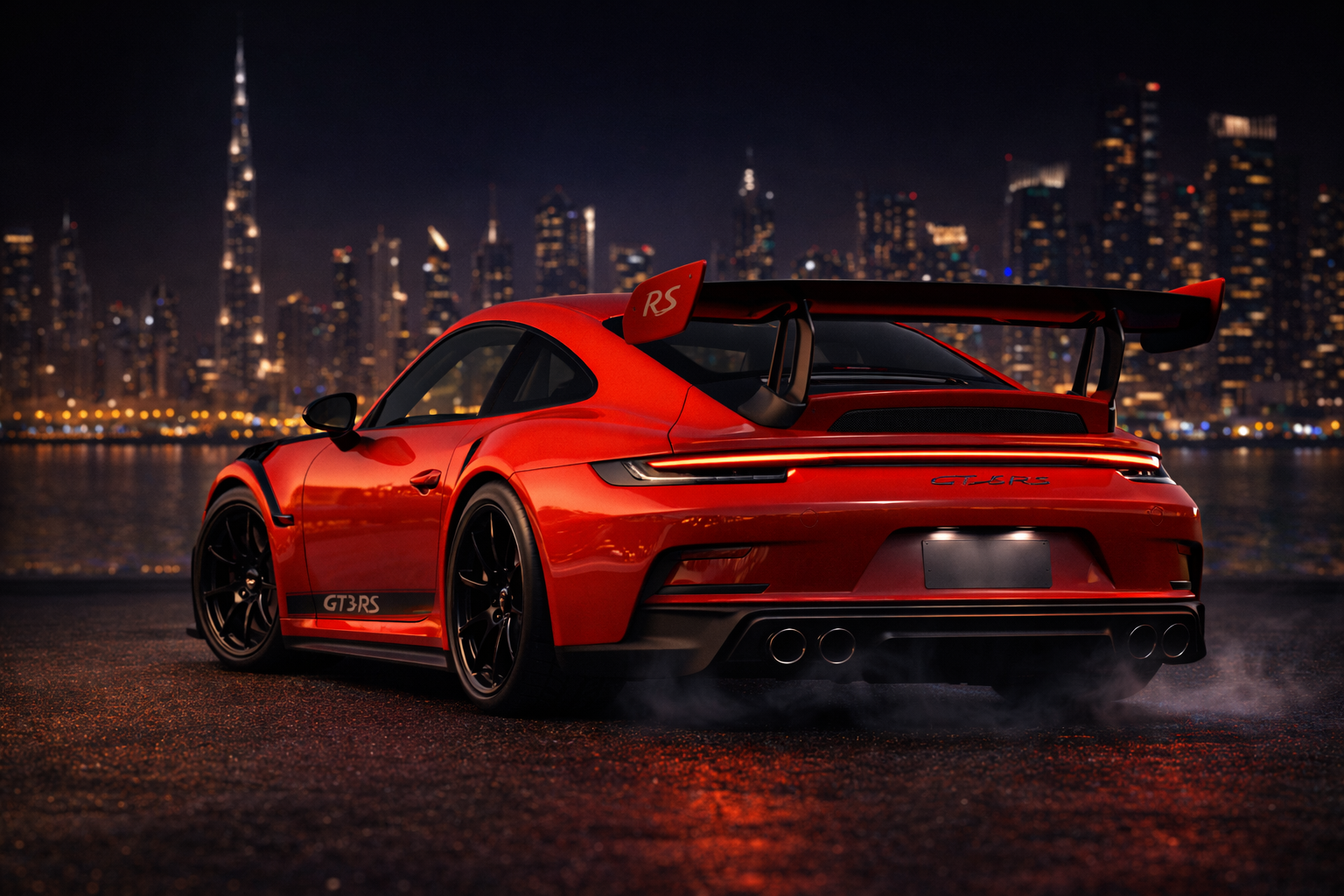 Porsche 911 trasera Dubai